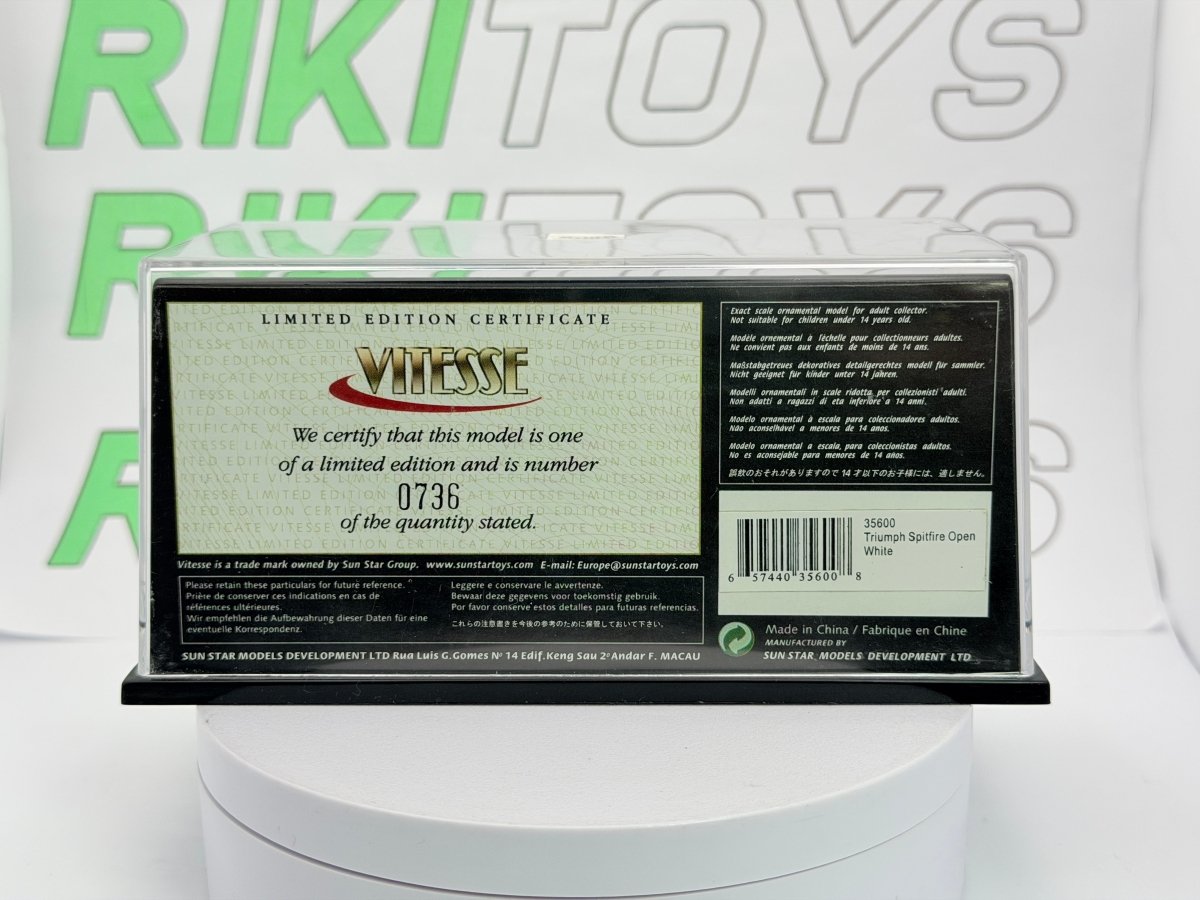Triumph Spitfire MK 4 Vitesse 1/43 Bianco 1975 - RikiToys - Vitesse