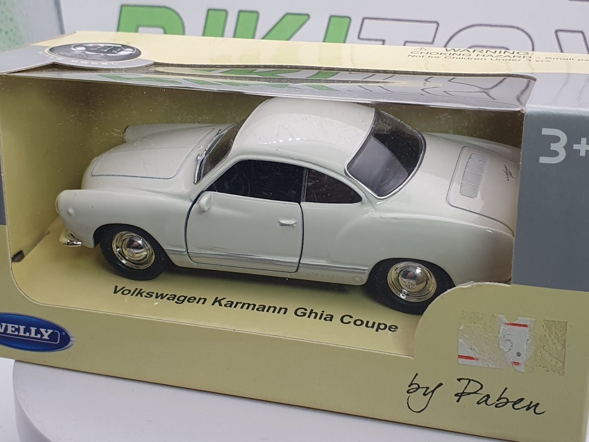 Volkswagen Karmann Ghia Welly 1/40 Avorio - RikiToys - Welly