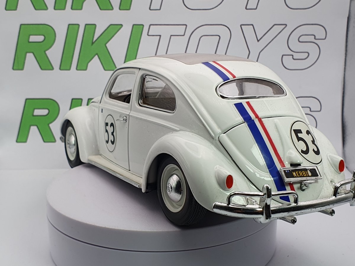 Volkswagen Maggiolino 6V Burago 1/18 Bianco - RikiToys - Burago#