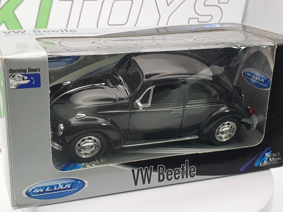 Volkswagen Maggiolino Welly 1/38 Nero - RikiToys - Welly