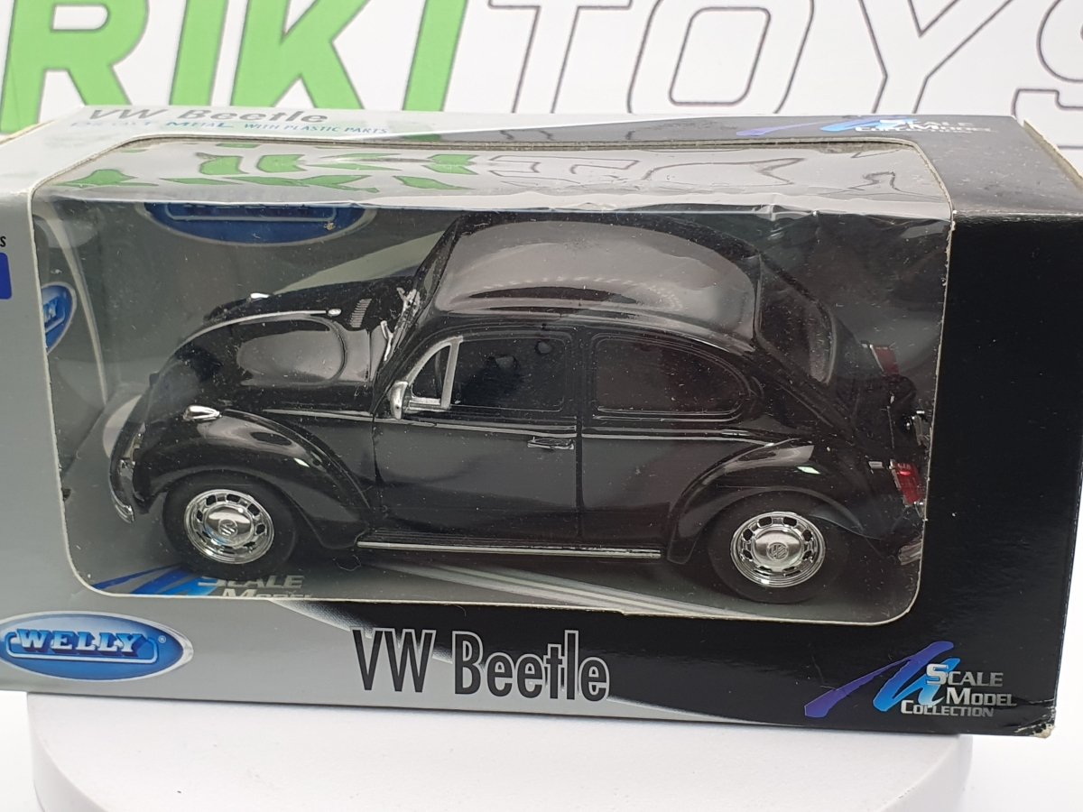 Volkswagen Maggiolino Welly 1/38 Nero - RikiToys - Welly