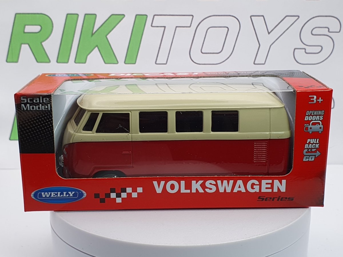 Volkswagen T1 Promiscuo Welly 1/38 Rosso 1960 - RikiToys - Welly#