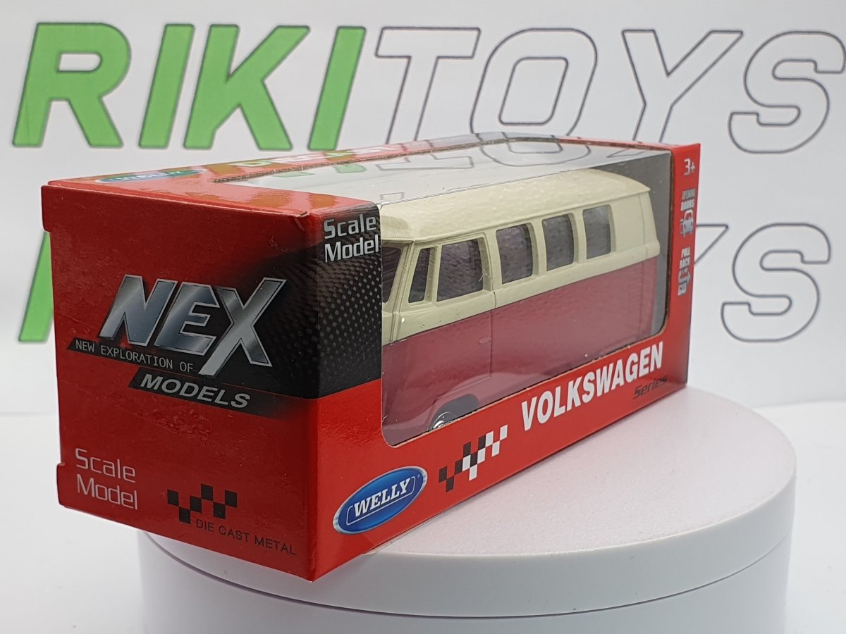 Volkswagen T1 Promiscuo Welly 1/38 Rosso 1960 - RikiToys - Welly#