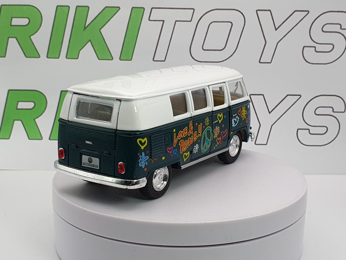 Volkswagen Typ 1 Bus Hippy Kinsmart 1/32 - RikiToys - Kinsmart#