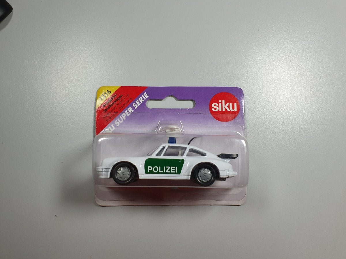 Porsche 911 Turbo Polizei N°1316 Siku 1/66 Con Scatola - RikiToys - Siku#