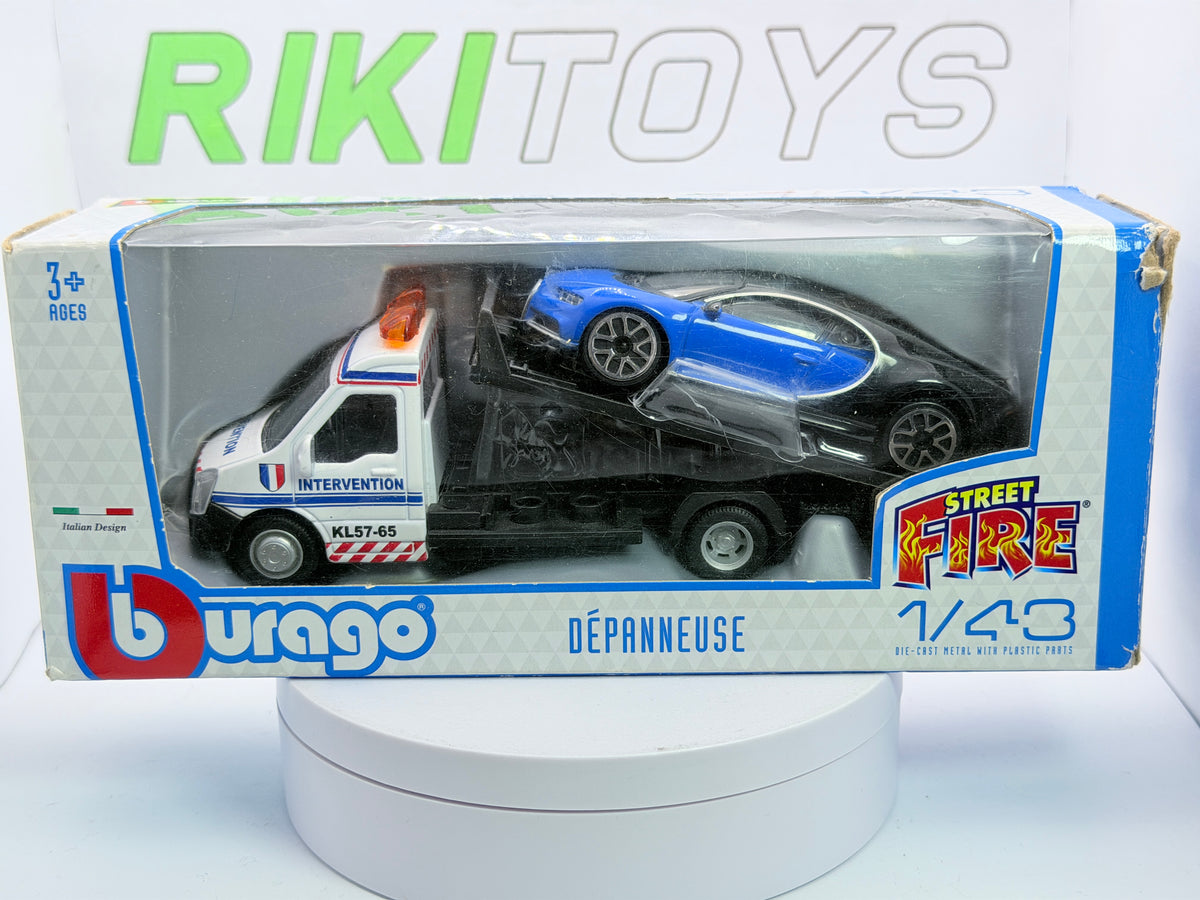 Carro attrezzi+Bugatti Veyron Burago 1/43 Bianco