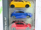 Fiat 500 Elettica C Majorette 1/55 Blu Rosso Giallo