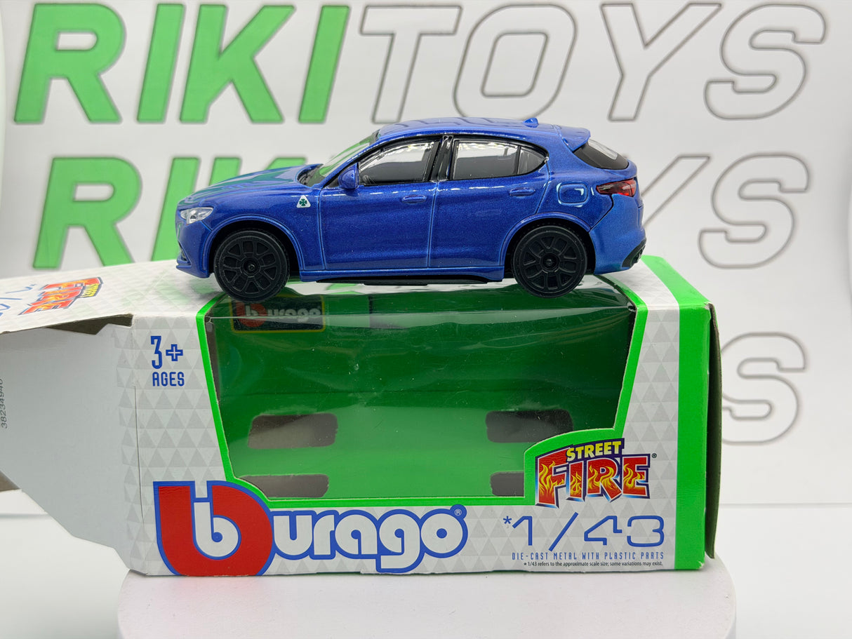 Alfa Romeo Stelvio Quadrifoglio Burago 1/43 Blu 2017