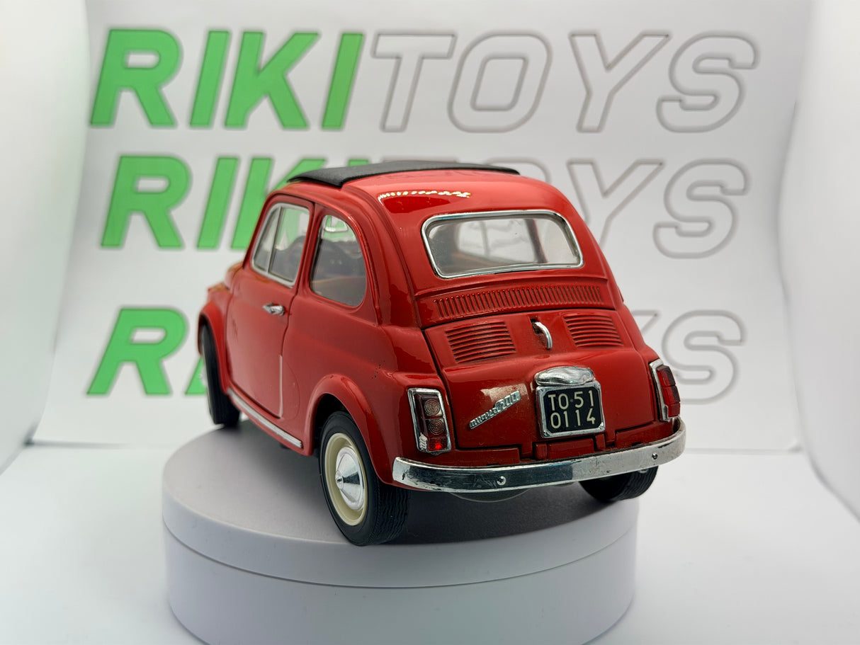 Fiat 500 F Burago 1/16 Rosso 1965