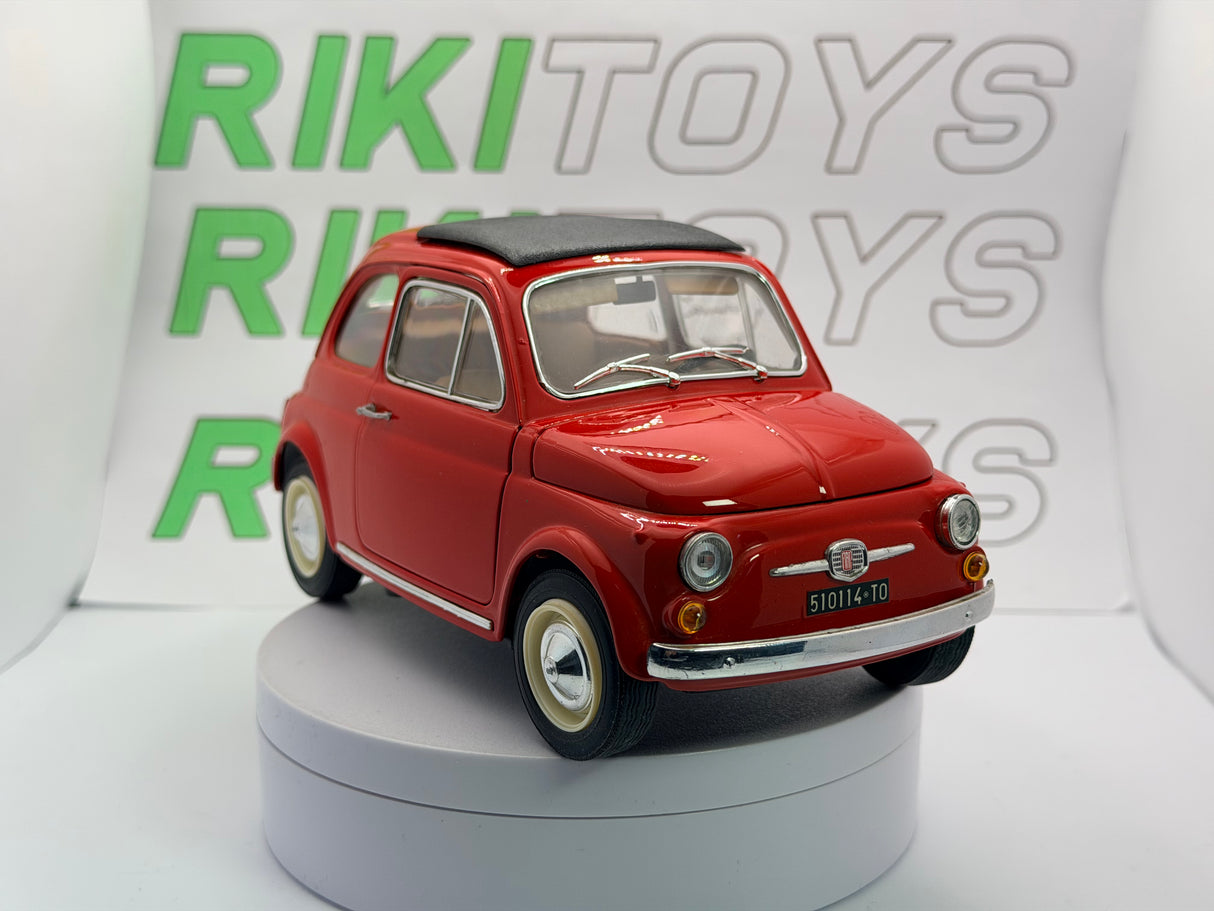 Fiat 500 F Burago 1/16 Rosso 1965