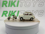Fiat 500 N + Vespa Vitesse 1/43 Bianco 1957
