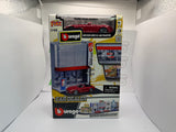 SET Mercedes Benz SLS AMG Burago Build Your City 1/43 Rosso