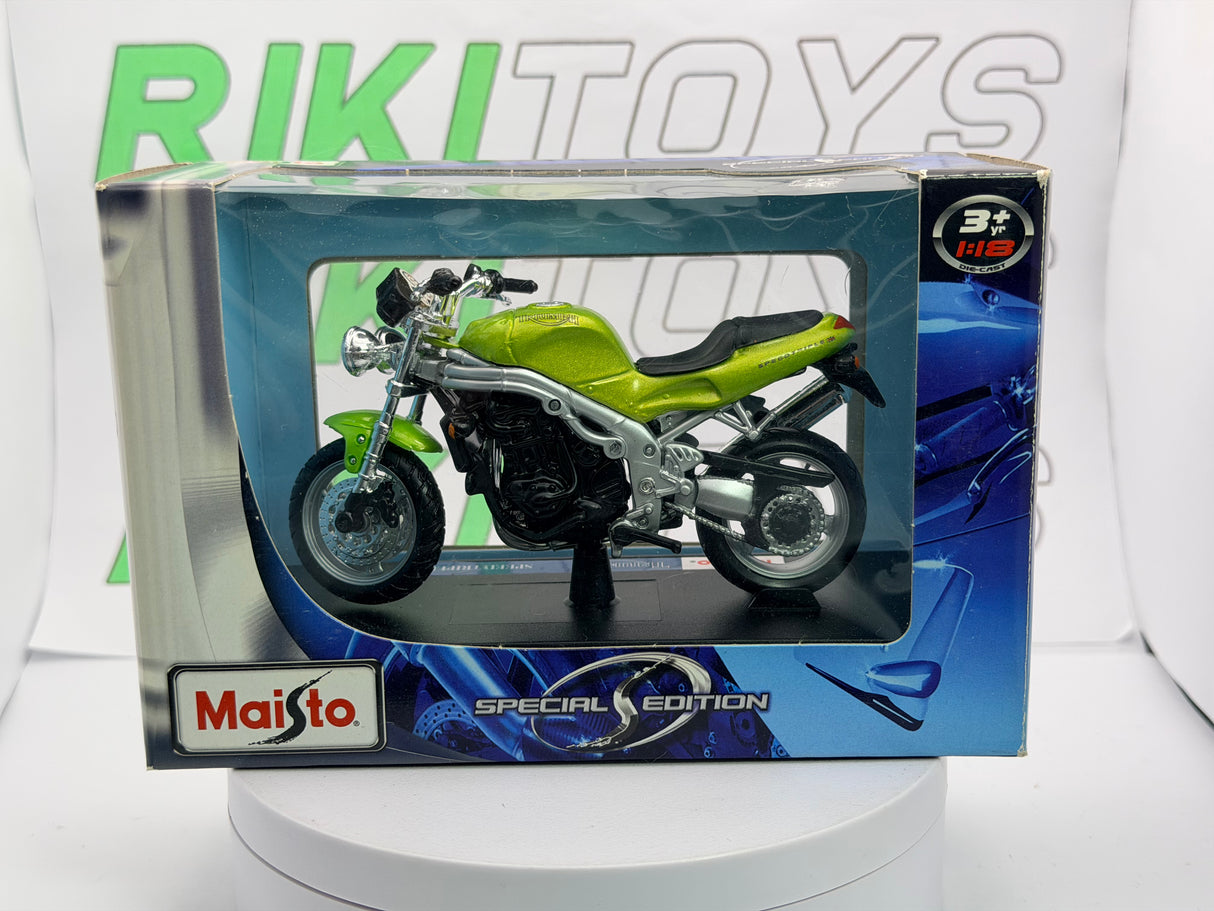 Triumph Speed Triple Maisto 1/18 Verde metallizzato