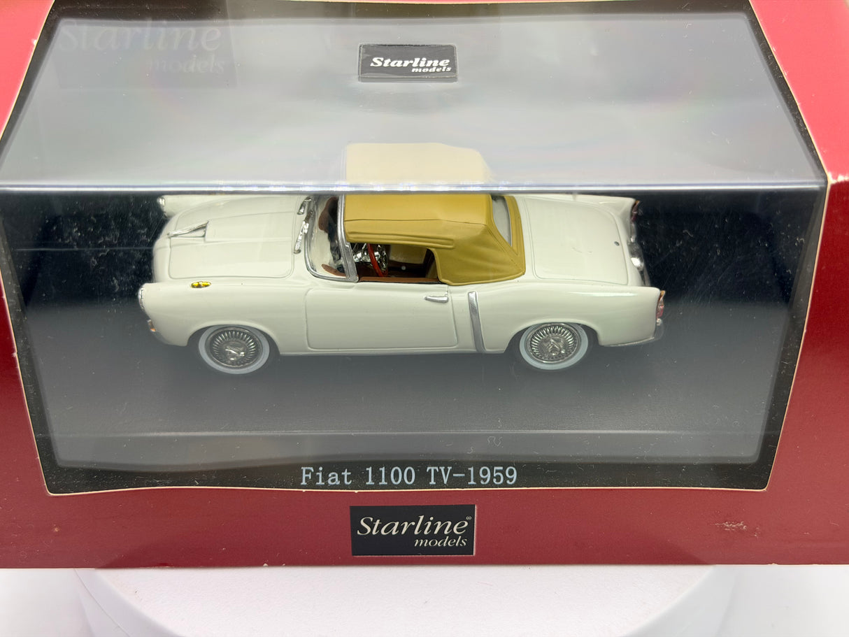 Fiat 1100 Spider TV Starline 1/43 Bianco 1959