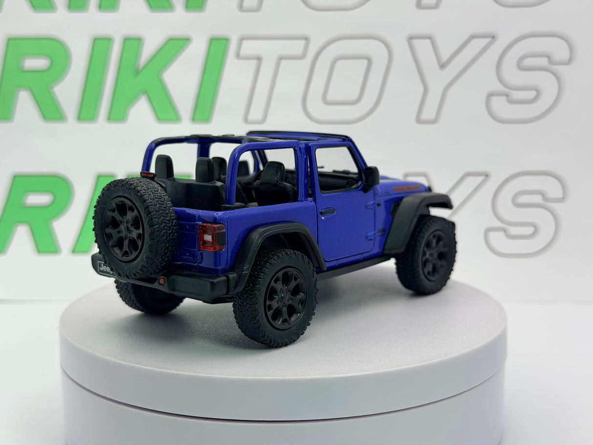 Jeep Wrangler Kinsmart 1/34 Blu metallizzato 2018