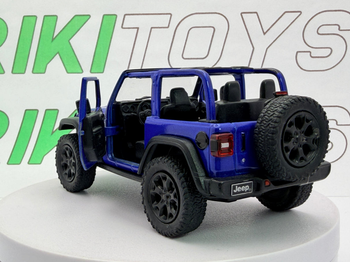 Jeep Wrangler Kinsmart 1/34 Blu metallizzato 2018