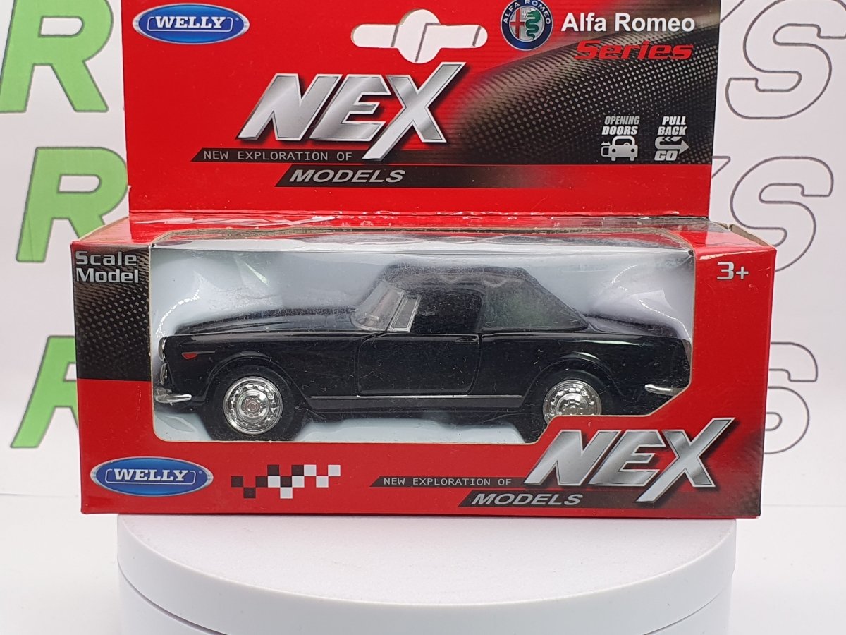 Alfa Romeo 2600 Spider Welly 1/38 Nero 1962 - RikiToys - Welly