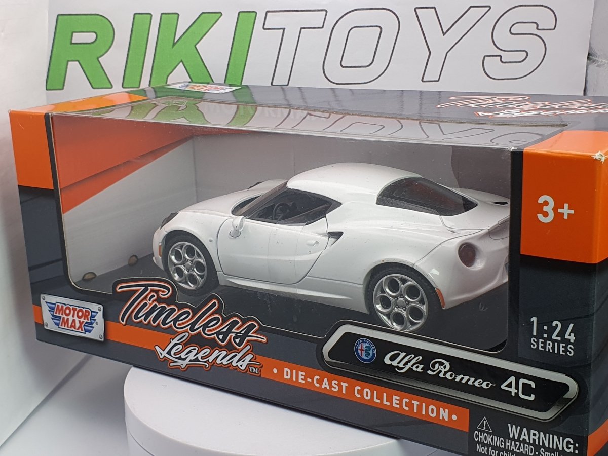Alfa Romeo 4C Coupé Motor Max 1/24 Bianco - RikiToys - Motor Max#