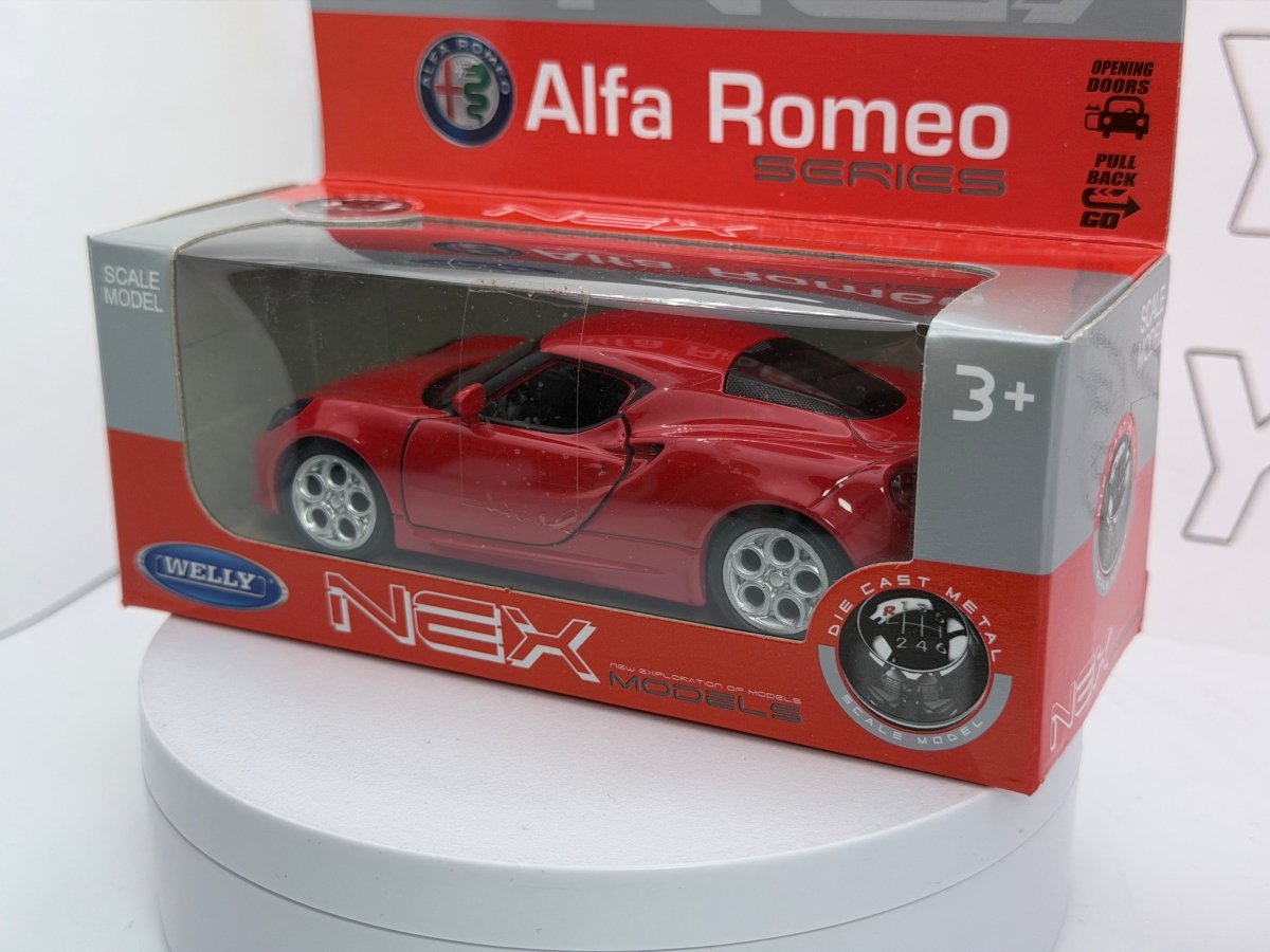 Alfa Romeo 4C Coupé Welly 1/38 Rosso - RikiToys - Welly