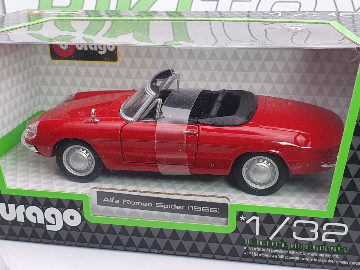 Alfa Romeo Duetto Osso di seppia Burago 1/32 Rosso 1966 - RikiToys - Burago