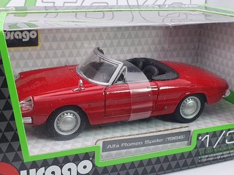 Alfa Romeo Duetto Osso di seppia Burago 1/32 Rosso 1966 - RikiToys - Burago
