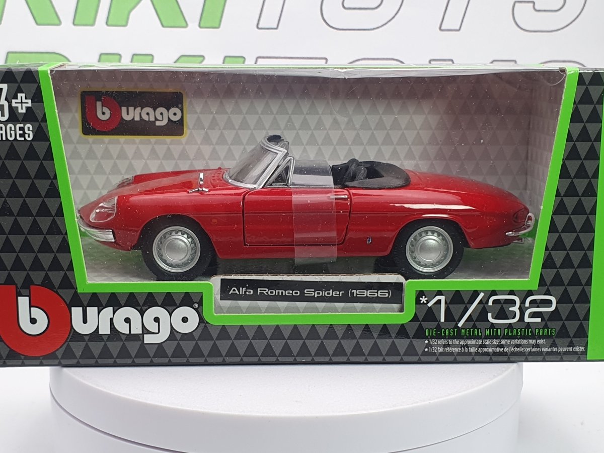 Alfa Romeo Duetto Osso di seppia Burago 1/32 Rosso 1966 - RikiToys - Burago