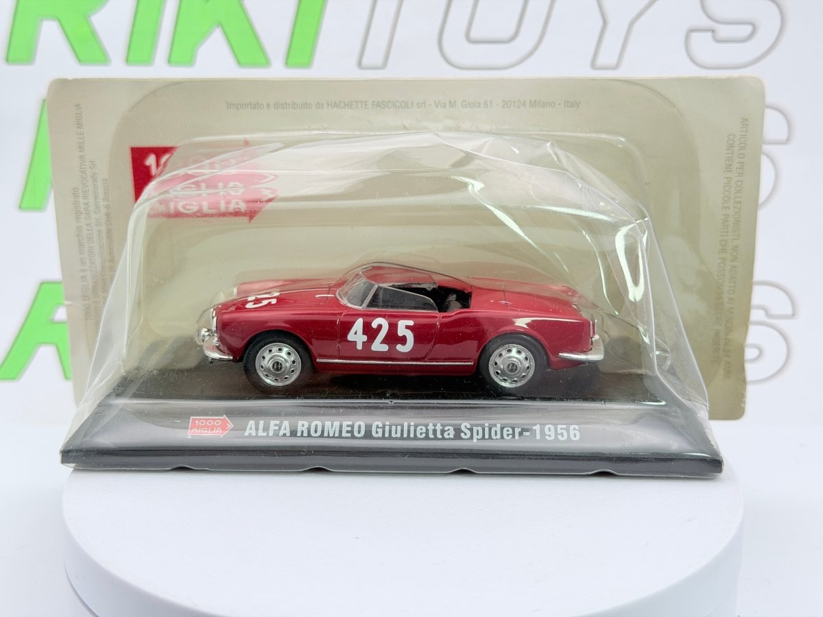 Alfa Romeo Giulietta Spider Edicola 1/43 Rosso 1956 - RikiToys - Edicola