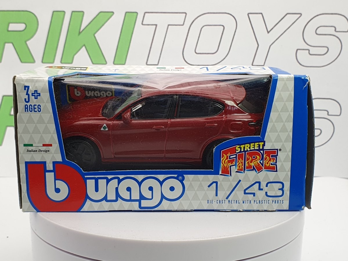 Alfa Romeo Stelvio Quadrifoglio Burago 1/43 Rosso 2017 - RikiToys - Burago#
