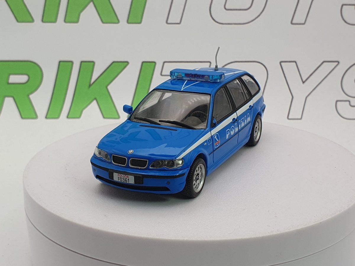 BMW 320d Touring Polizia Stradale Edicola 1/43 Azzurro 2002 - RikiToys - Edicola