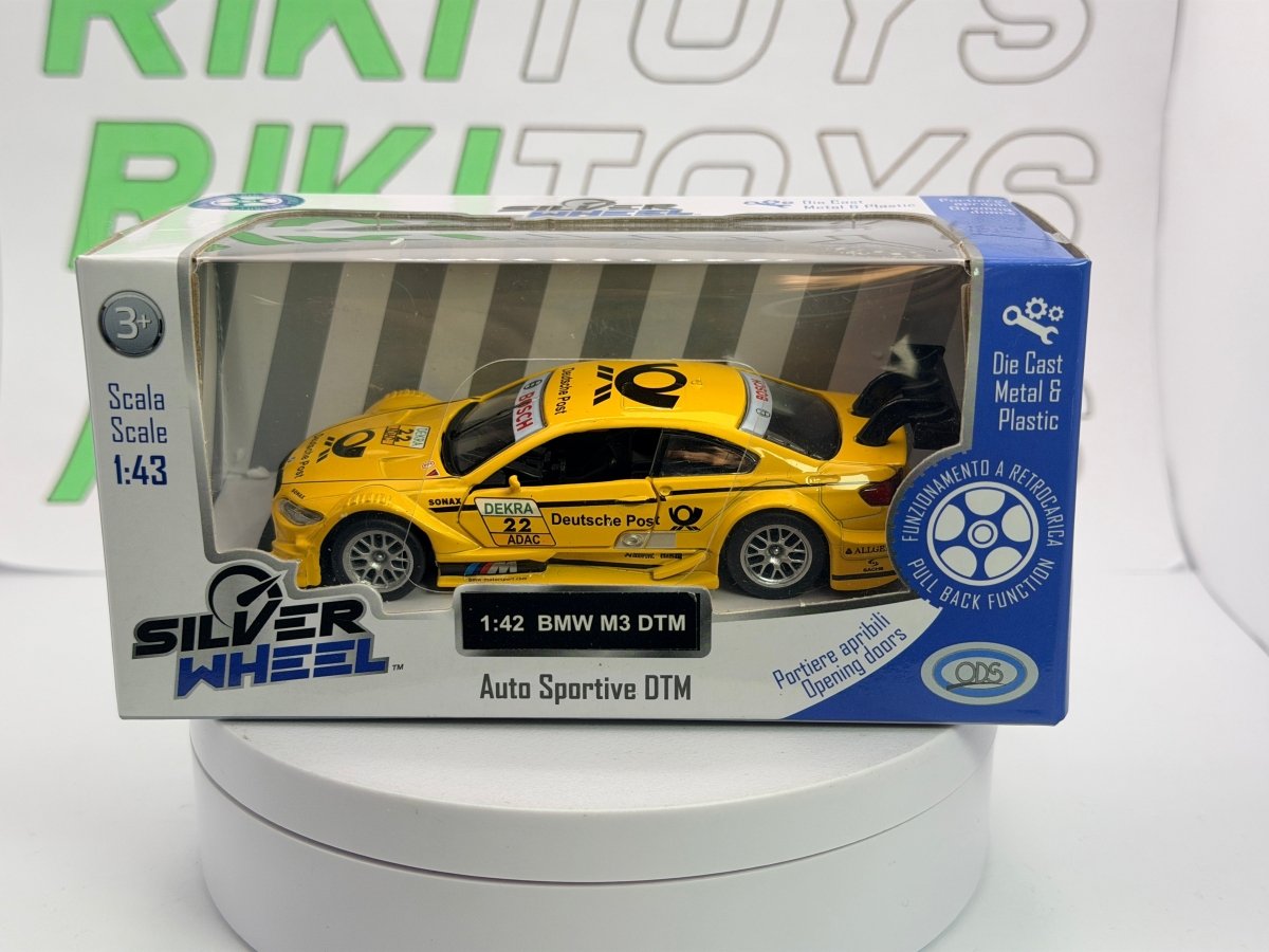 BMW M3 DTM D.P. Silver Wheel 1/42 Giallo - RikiToys - Silver Wheel
