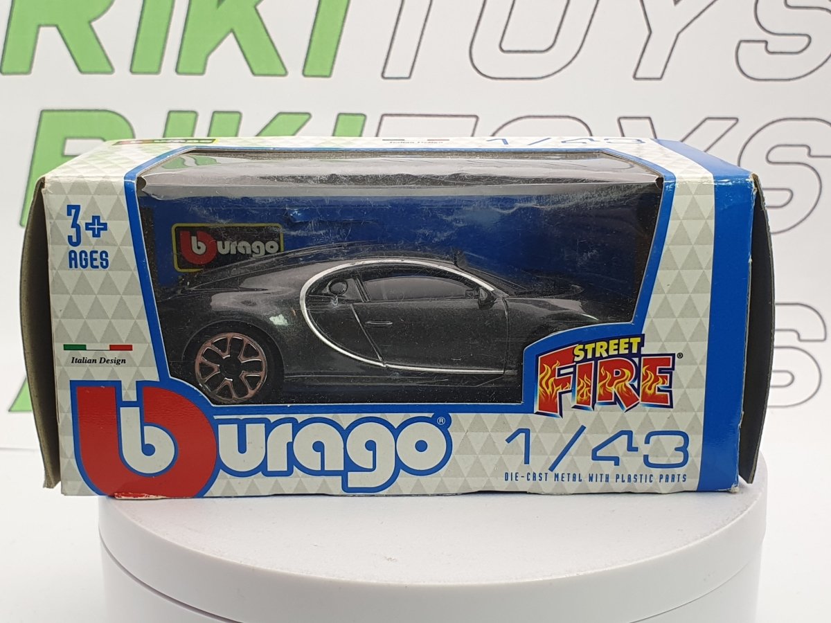 Bugatti Chiron Burago 1/43 Grigio met. 2016 - RikiToys - Burago