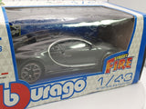 Bugatti Chiron Burago 1/43 Grigio met. 2016 - RikiToys - Burago