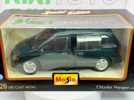 Chrysler Voyager 2 Maisto 1/26 Blu metallizzato 1996 - RikiToys - Maisto