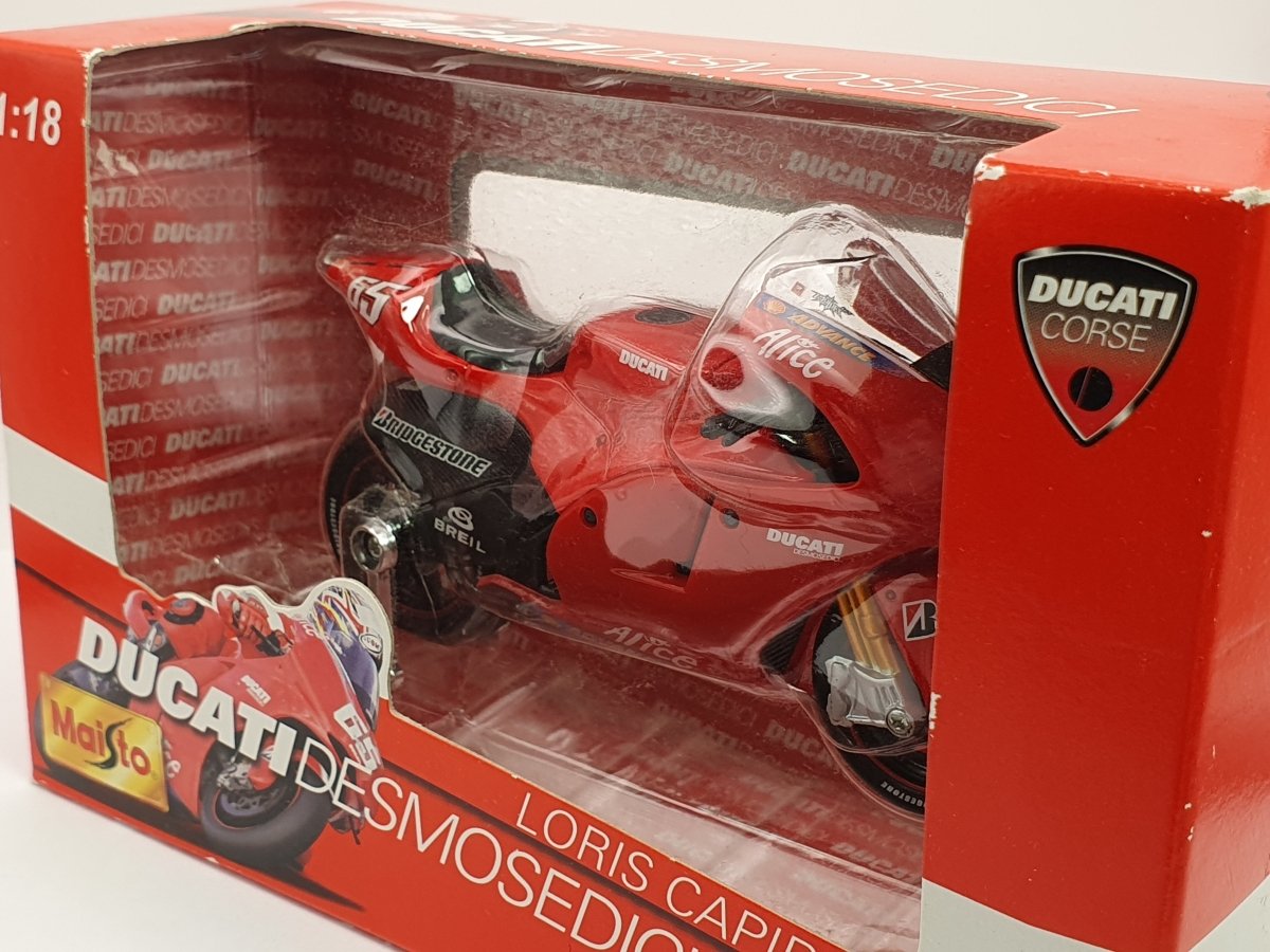 Ducati DesmoSedici Maisto 1/18 Rosso - RikiToys - Maisto#
