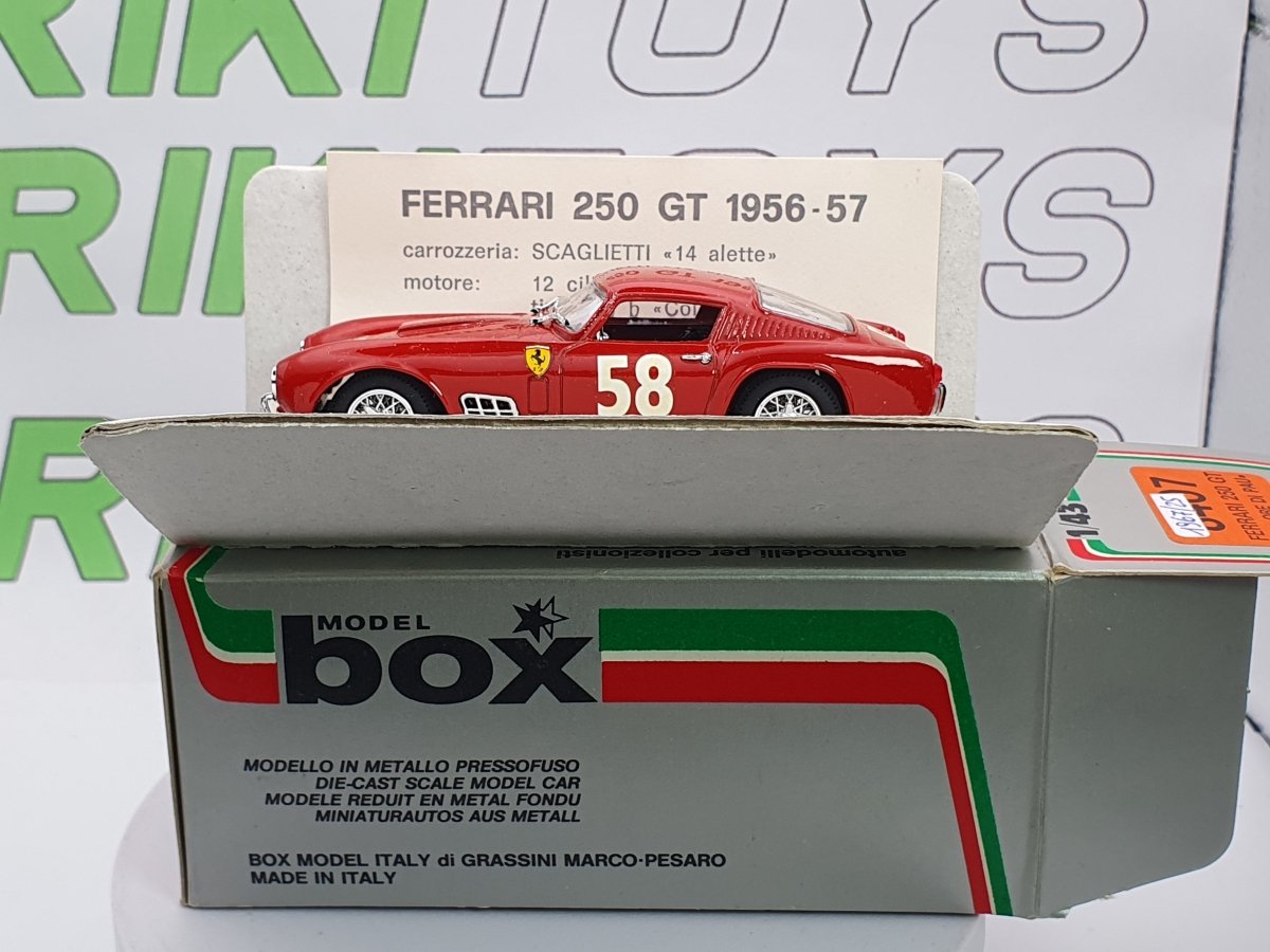 Ferrari 250 TDFrance Box Model 1/43 Rosso 1957 - RikiToys - Box Model