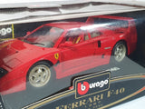 Ferrari F 40 Burago 1/18 Rosso 1987 - RikiToys - Burago