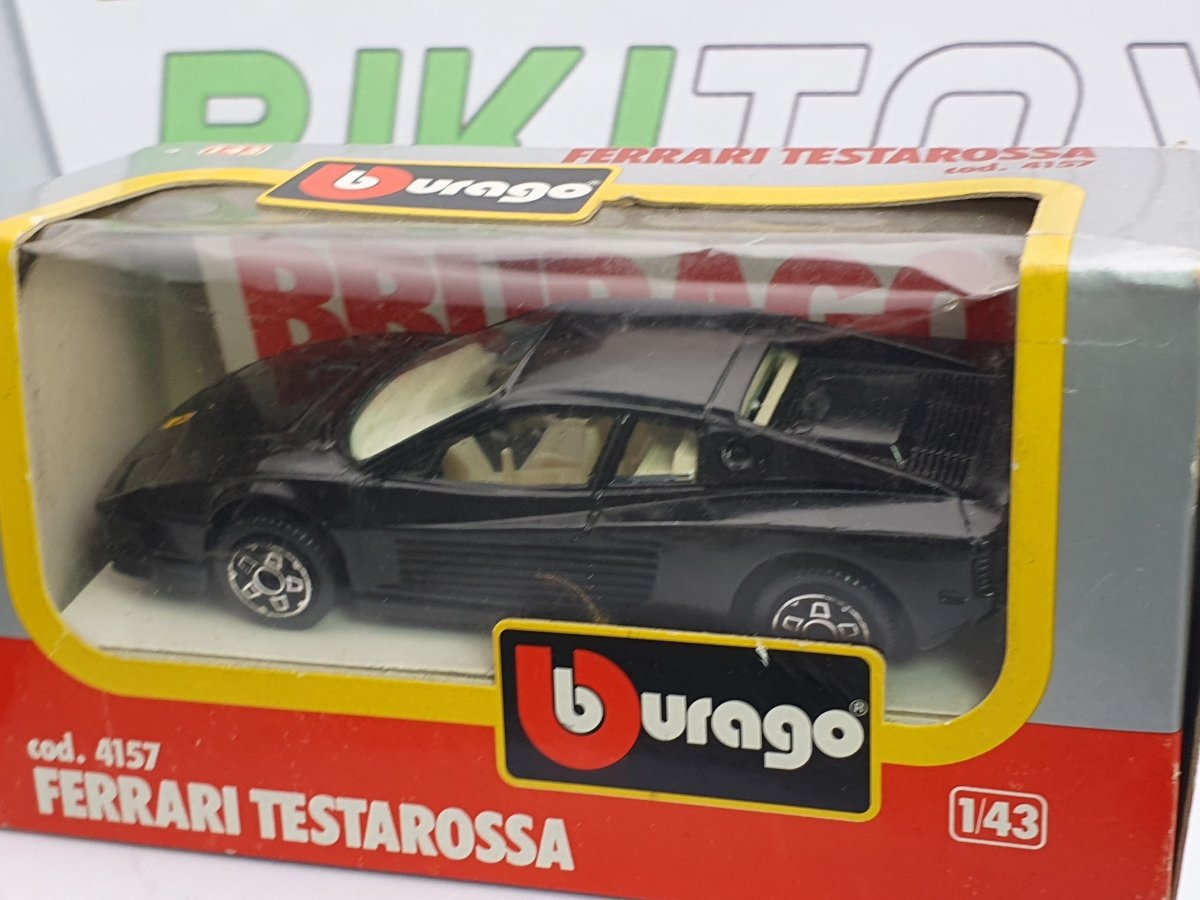 Ferrari Testarossa Burago 1/43 Nero 1984 - RikiToys - Burago