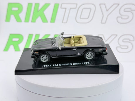 Fiat 124 Spider 2000 Edicola 1/43 Nero - RikiToys - Edicola#