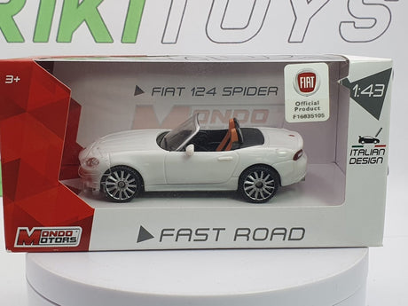 Fiat 124 Spider MondoMotors 1/43 Bianco 2016 - RikiToys - MondoMotors