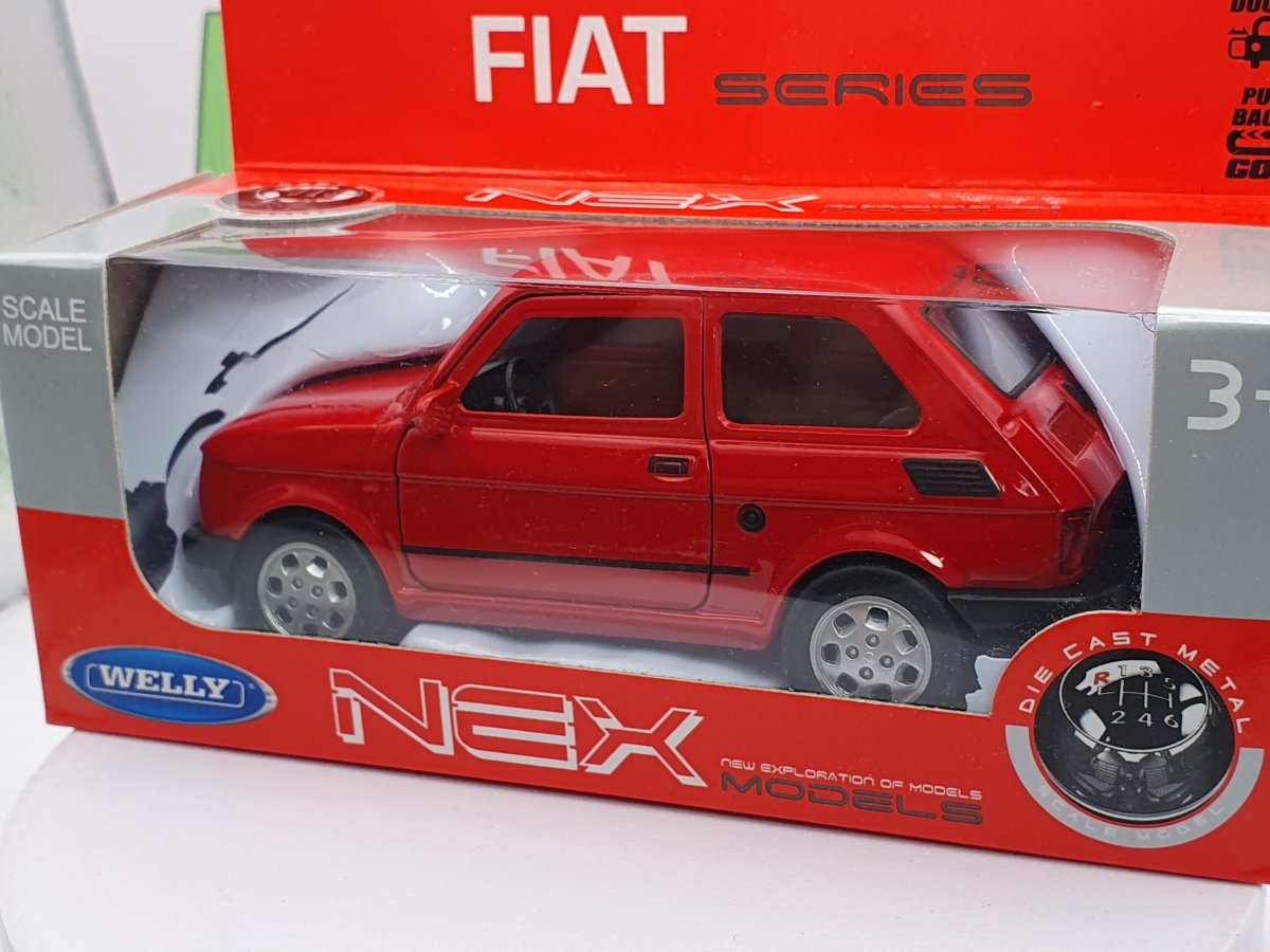 Fiat 126 FSM Welly 1/35 Rosso 1985 - RikiToys - Welly