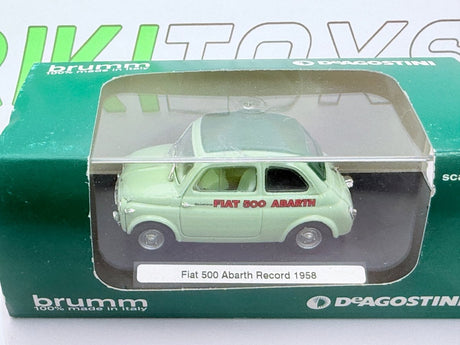 Fiat 500 Abarth Record Brumm 1/43 Verde 1958 - RikiToys - Brumm