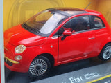 Fiat 500 Cararama 1/24 Rosso 2007 - RikiToys - Cararama#