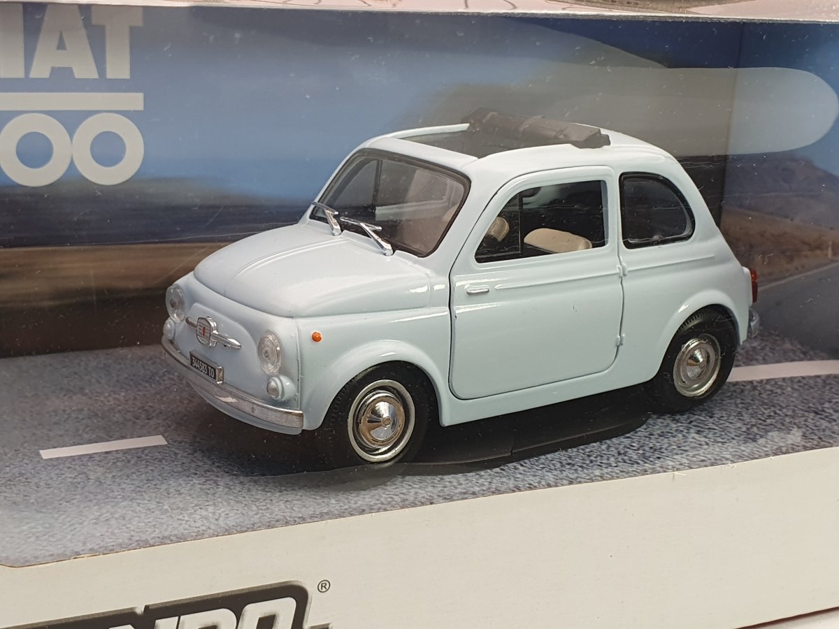 Fiat 500 D MondoMotors 1/24 Azzurro 1960 - RikiToys - MondoMotors