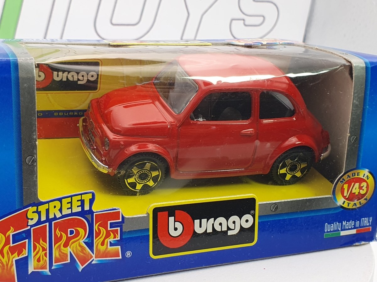 Fiat 500 F Burago 1/40 Rosso 1965 - RikiToys - Burago