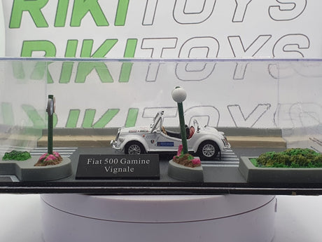 Fiat 500 Gamine Vignale Universal Hobbies 1/43 Bianco 1967 - RikiToys - Universal Hobbies