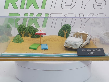 Fiat 500 Jolly Ghia Universal Hobbies 1/43 Bianco 1958 - RikiToys - Universal Hobbies