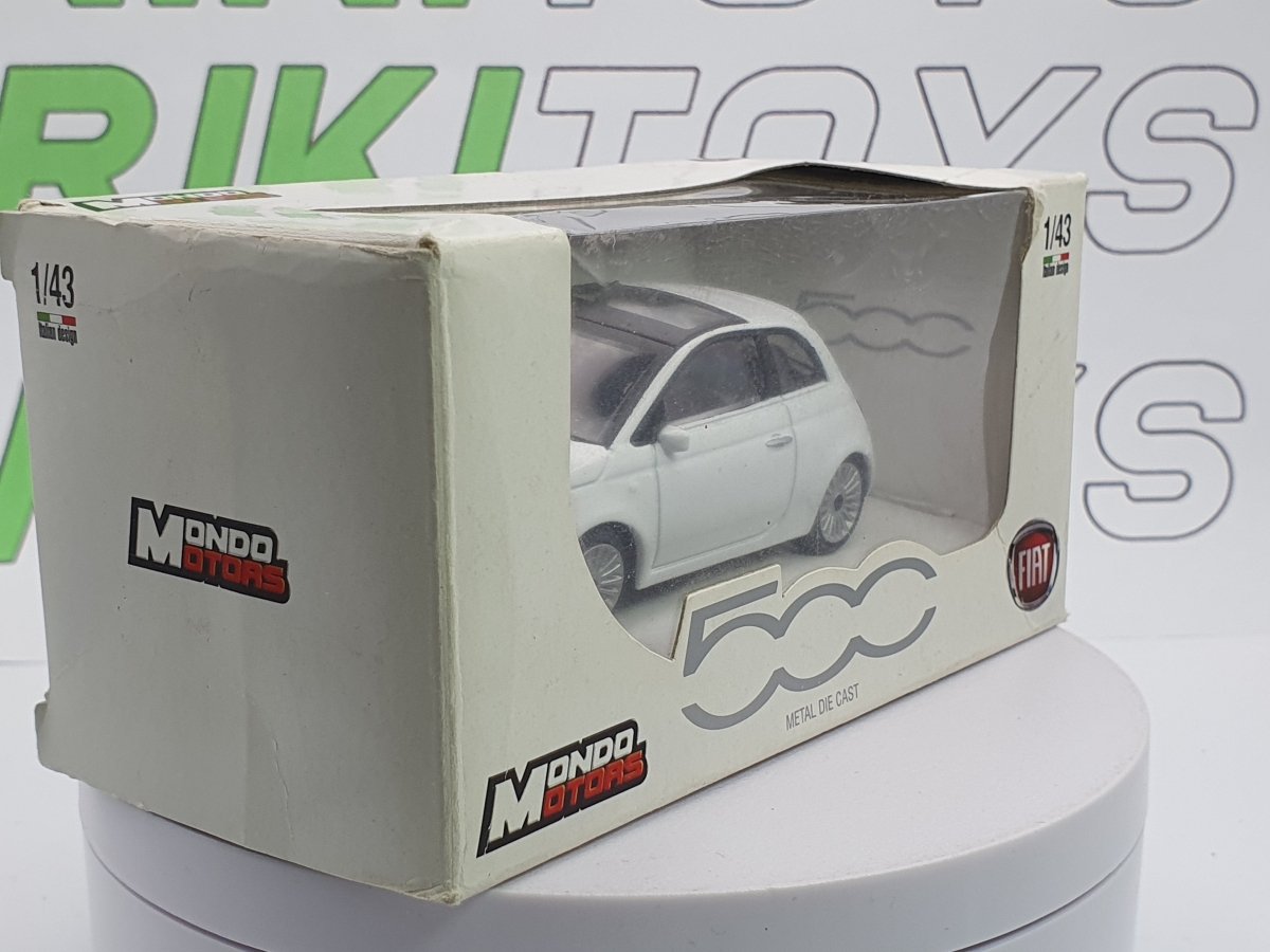 Fiat 500 Mondo Motors 1/43 Bianco 2007 - RikiToys - Mondo Motors#