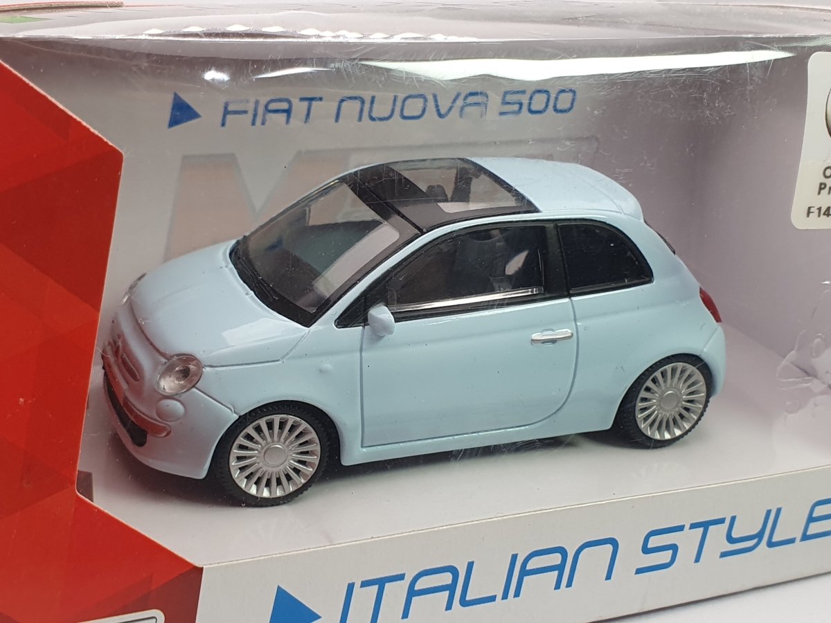 Fiat 500 MondoMotors 1/43 Azzurro 2007 - RikiToys - MondoMotors