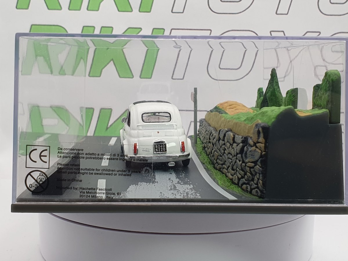 Fiat 595 Abarth Universal Hobbies 1/43 Bianco - RikiToys - Universal Hobbies