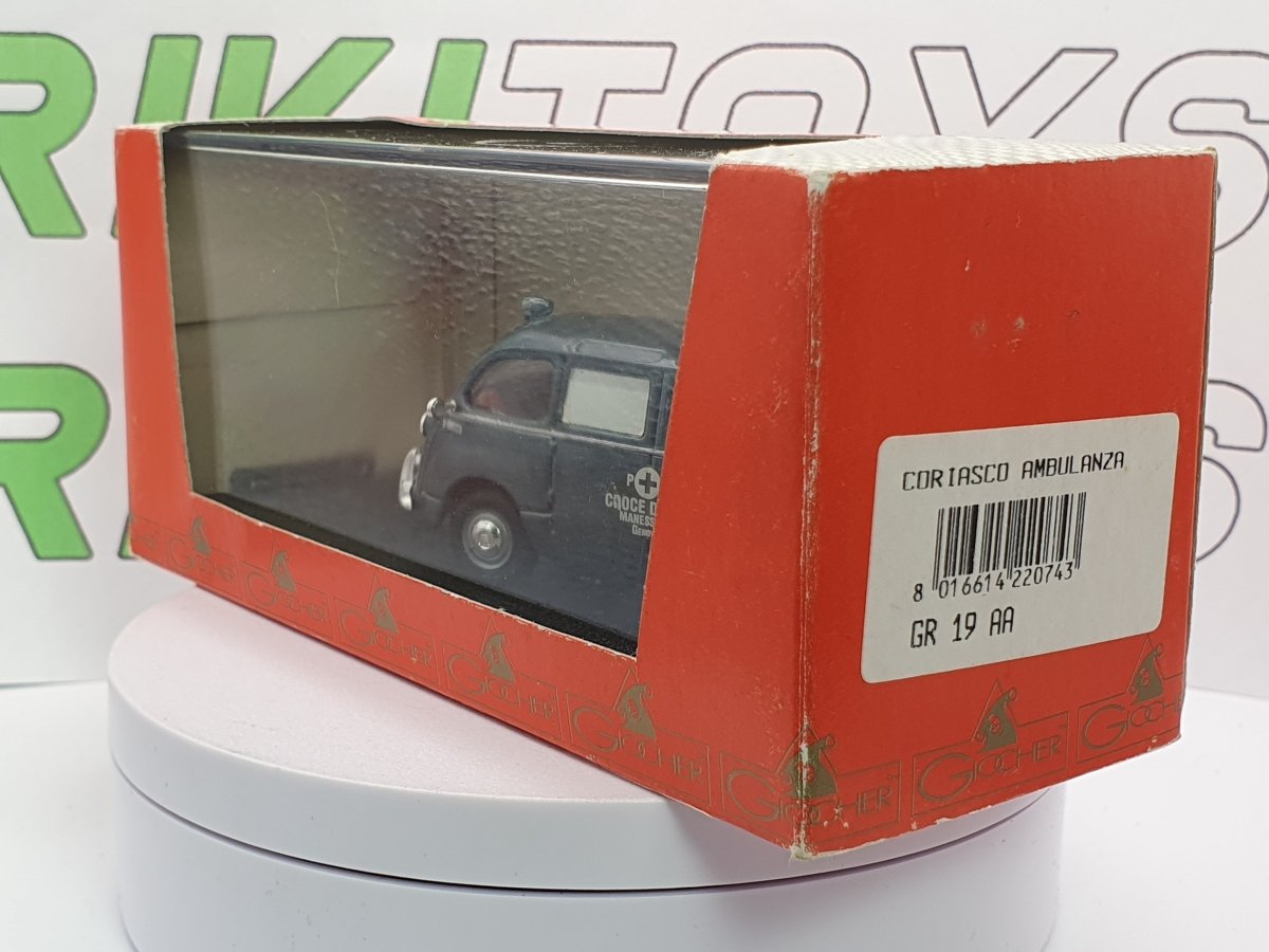 Fiat 600 Coriasco Ambulanza Croce Verde Giocher 1/43 - RikiToys - Giocher#
